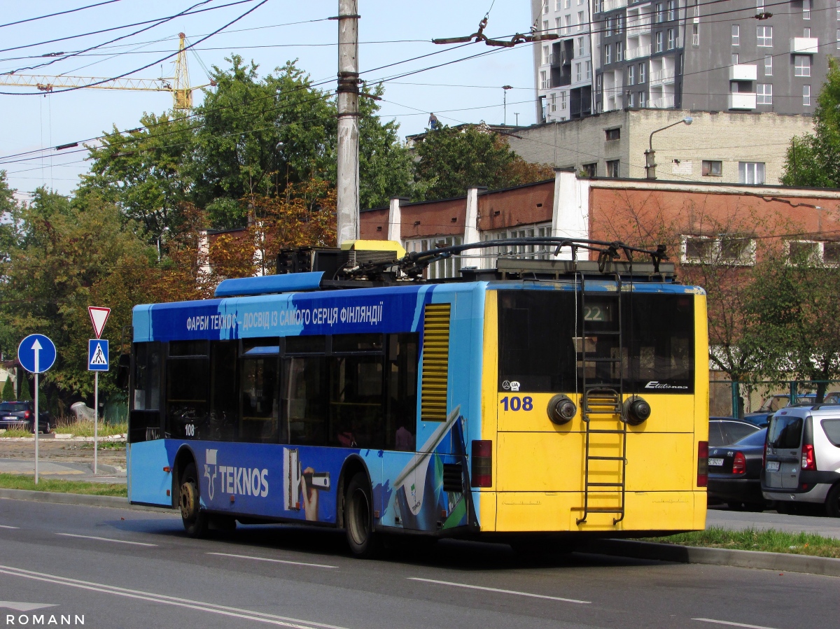 Львов, ЛАЗ E183D1 № 108