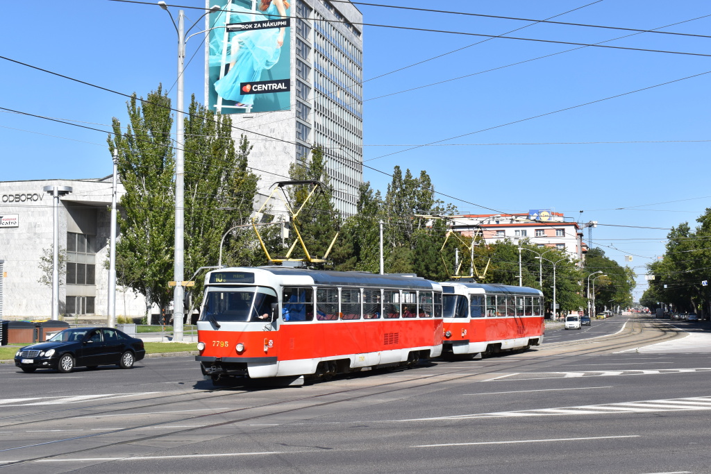 Братислава, Tatra T3P № 7795; Братислава, Tatra T3P № 7796; Братислава — Deň otvorených dverí v DPB 2019 * День открытых дверей