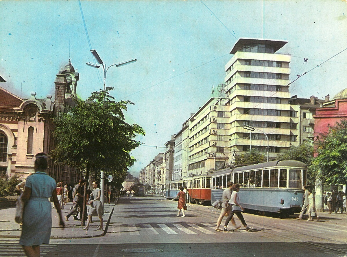 Sofia, T6M-901 (Cosmonaut) Br. 940; Sofia — Historical — Тramway photos (1945–1989); Sofia — Pictures of postcards
