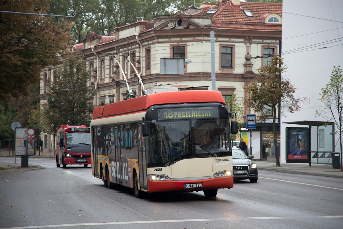 Вильнюс, Solaris Trollino II 15 AC № 2685; Вильнюс — Временные плановые изменения движения Вильнюс, Solaris Trollino II 15 AC № 2685; Вильнюс — Временные плановые изменения движения