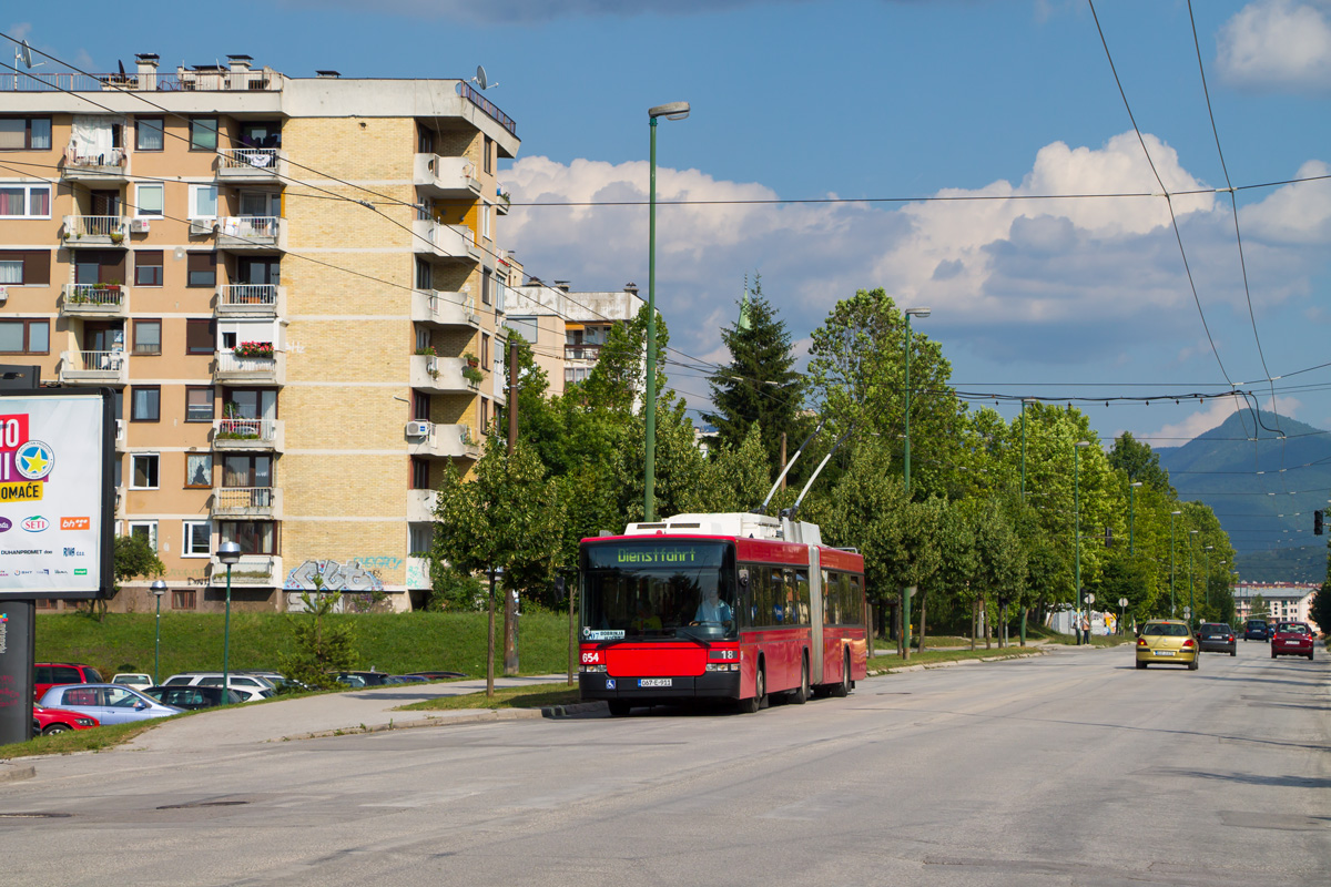 Сараево, Hess SwissTrolley 2 (BGT-N1) № 654