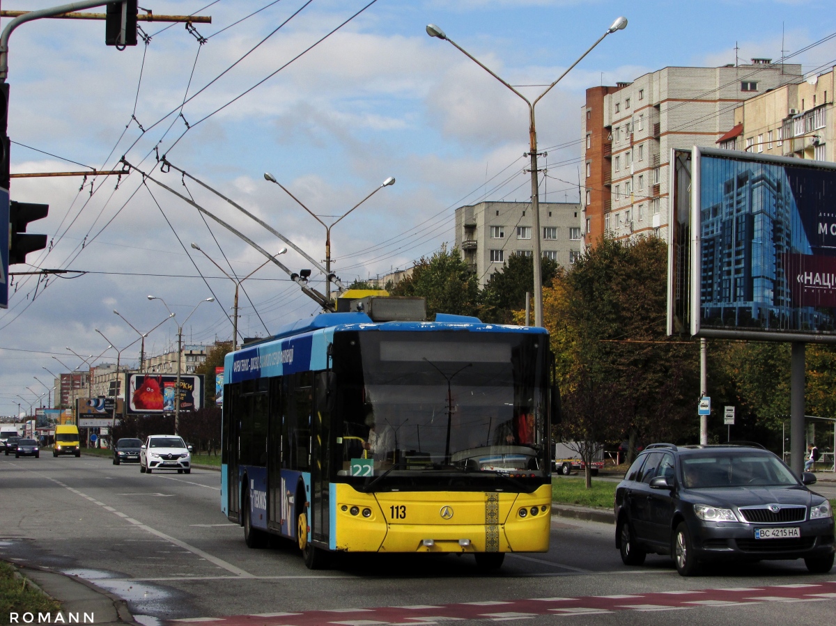Львов, ЛАЗ E183D1 № 113
