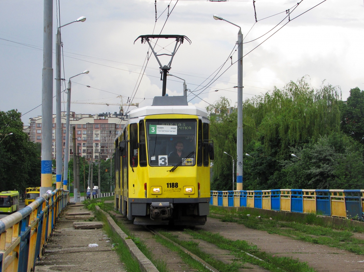 Львов, Tatra KT4DM № 1188