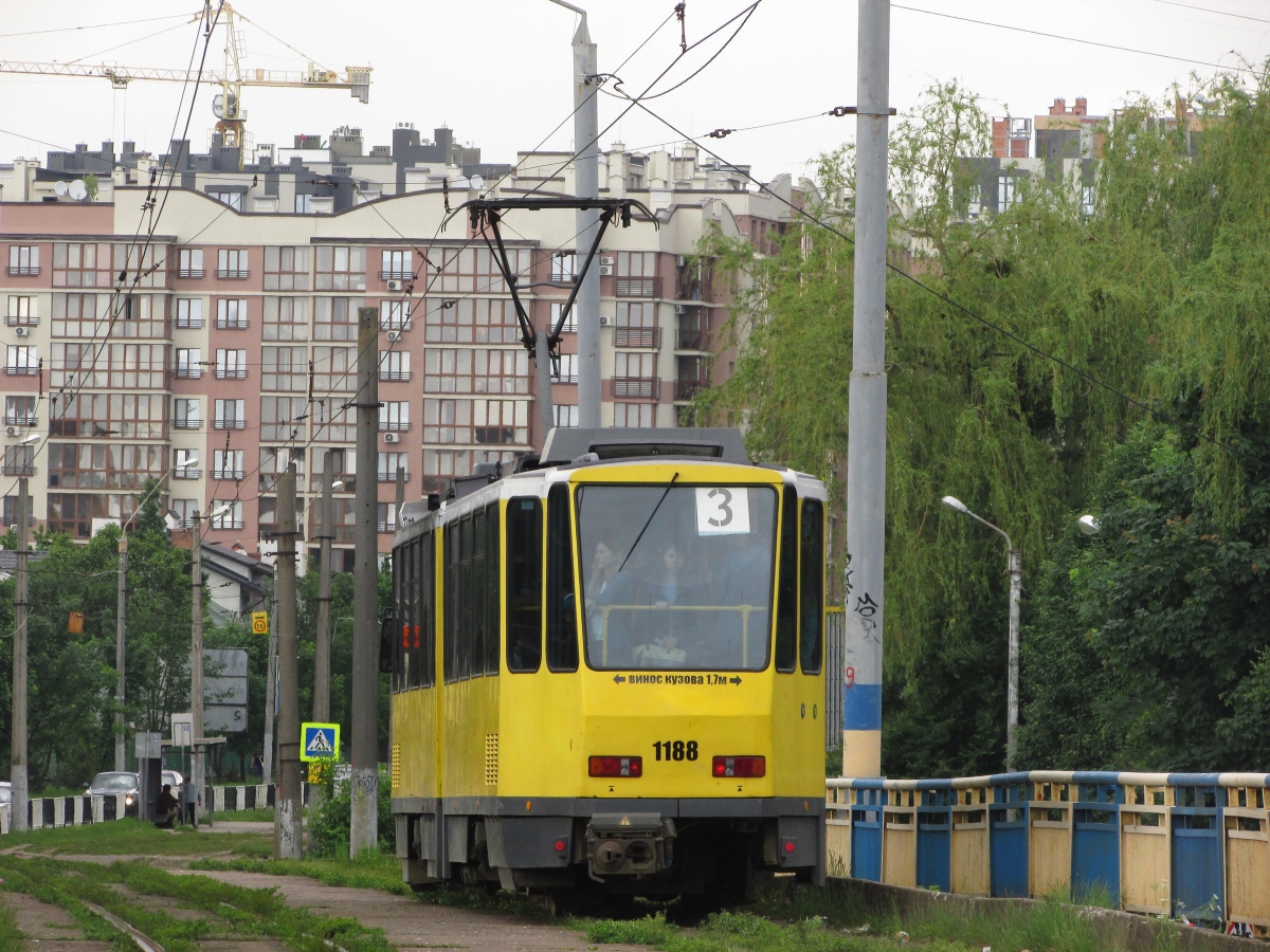 Львов, Tatra KT4DM № 1188