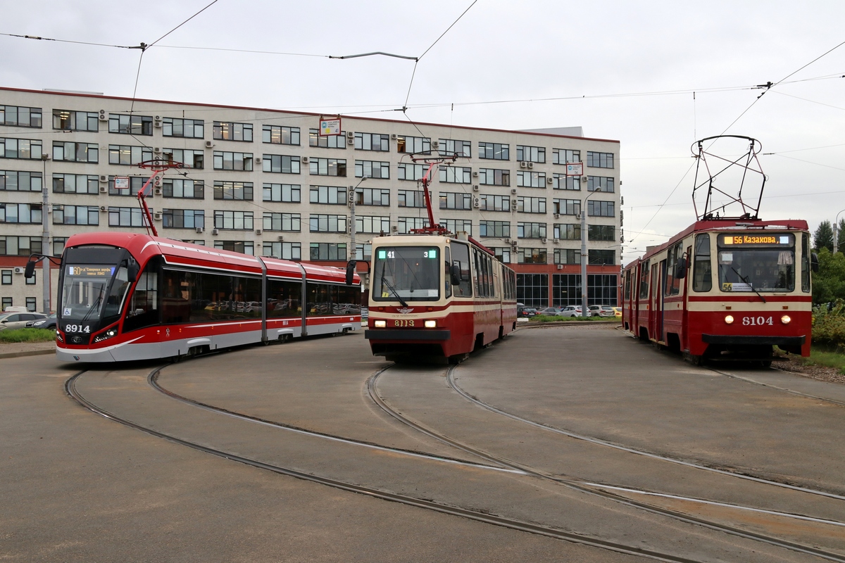 Санкт-Петербург, 71-931М «Витязь-М» № 8914; Санкт-Петербург, ЛВС-86К № 8113; Санкт-Петербург, 71-147К (ЛВС-97К) № 8104