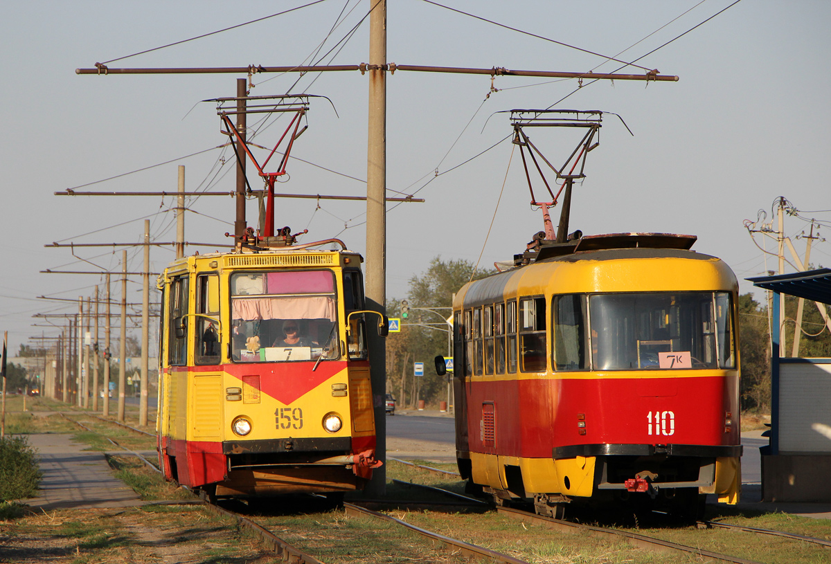 Волжский, 71-605 (КТМ-5М3) № 159; Волжский, Tatra T3SU № 110