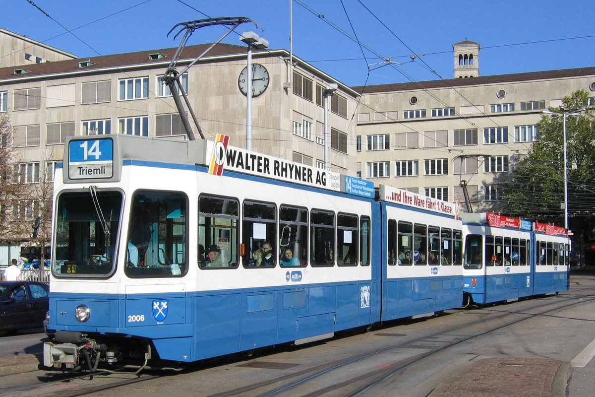 Цюрих, SWS/SWP/BBC Be 4/6 "Tram 2000" № 2006