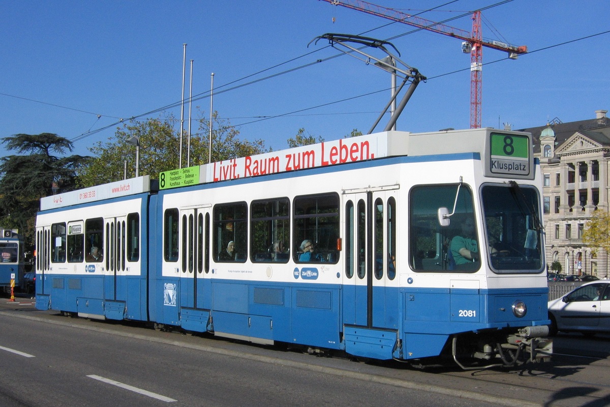 Цюрих, SWP/SIG/BBC Be 4/6 "Tram 2000" № 2081