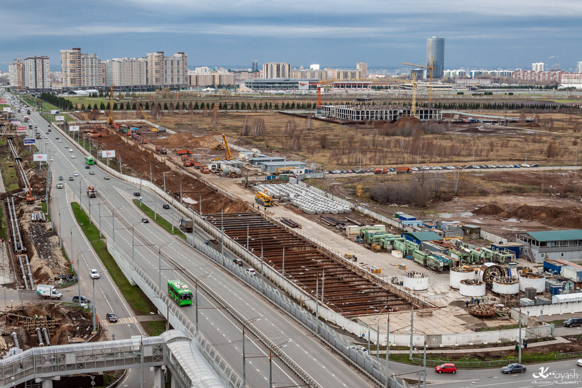 Казань — Метрополитен — Фермско-Азинская хорда [2]; Казань — Электротранспорт с высоты