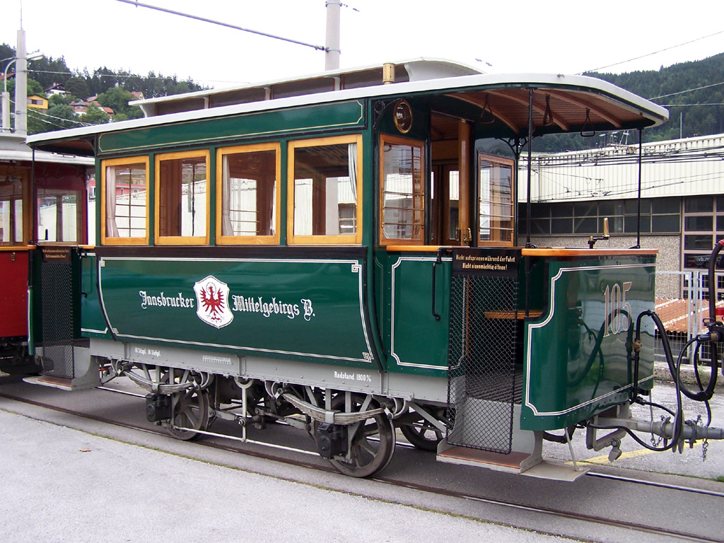 Innsbruck, Graz 2-axle trailer car Nr 105; Innsbruck — 100 Jahre Haller Triebwagen