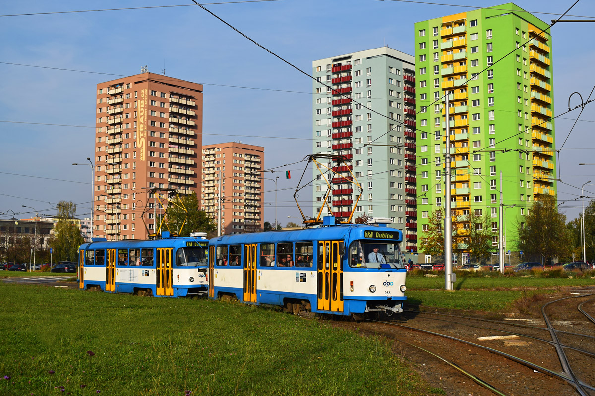 Острава, Tatra T3SUCS № 955; Острава, Tatra T3SUCS № 999