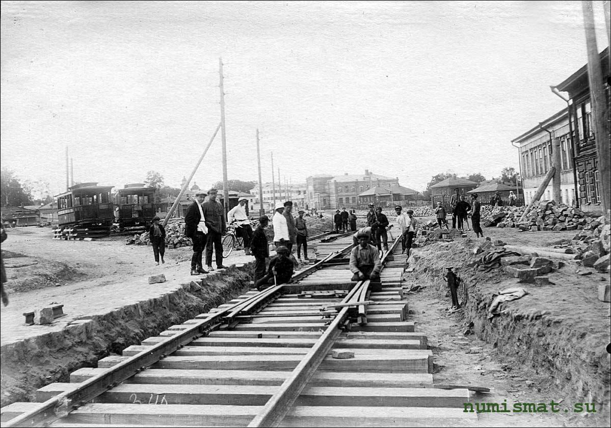 Пермь — Старые фотографии; Пермь — Строительство и ремонты; Пермь — Фотоальбом "Сооружение Пермского электрического трамвая 1-й очереди. Май — Октябрь 1929 г."