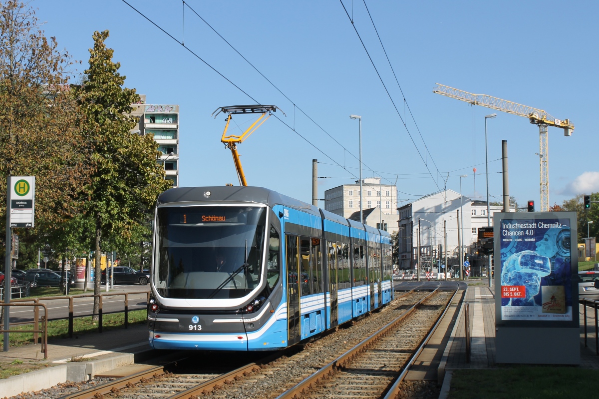 Хемниц, Škoda 35T ForCity Classic № 913