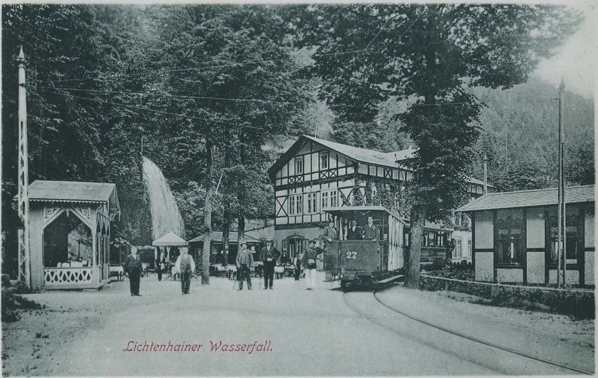 Бад-Шандау, Двухосный прицепной Busch № 27; Бад-Шандау — Старые фотографии