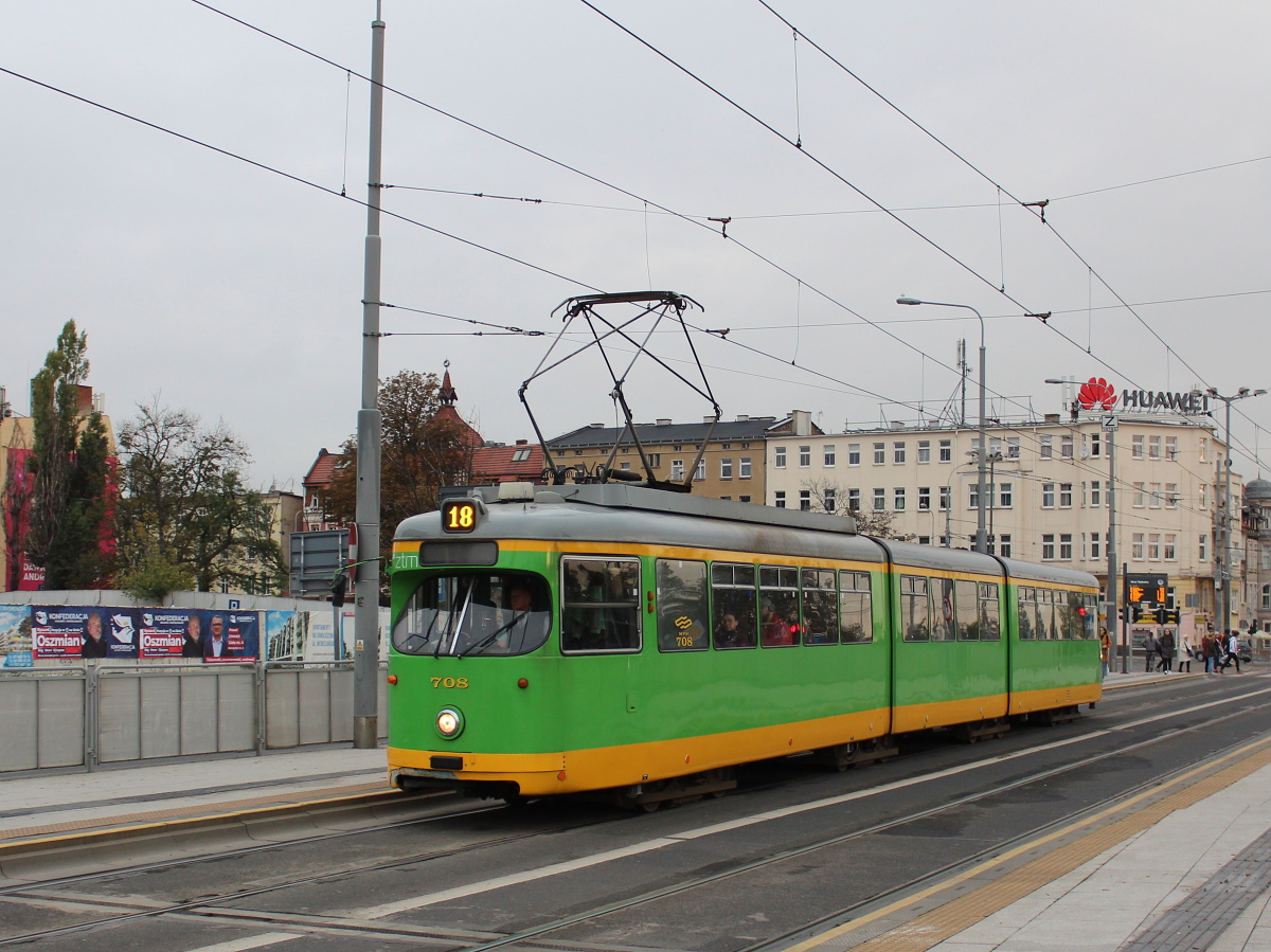 Познань, Duewag GT8 № 708