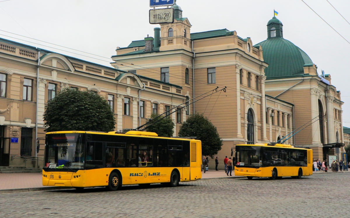 Ивано-Франковск, ЛАЗ E183D1 № 178; Ивано-Франковск, ЛАЗ E183D1 № 177