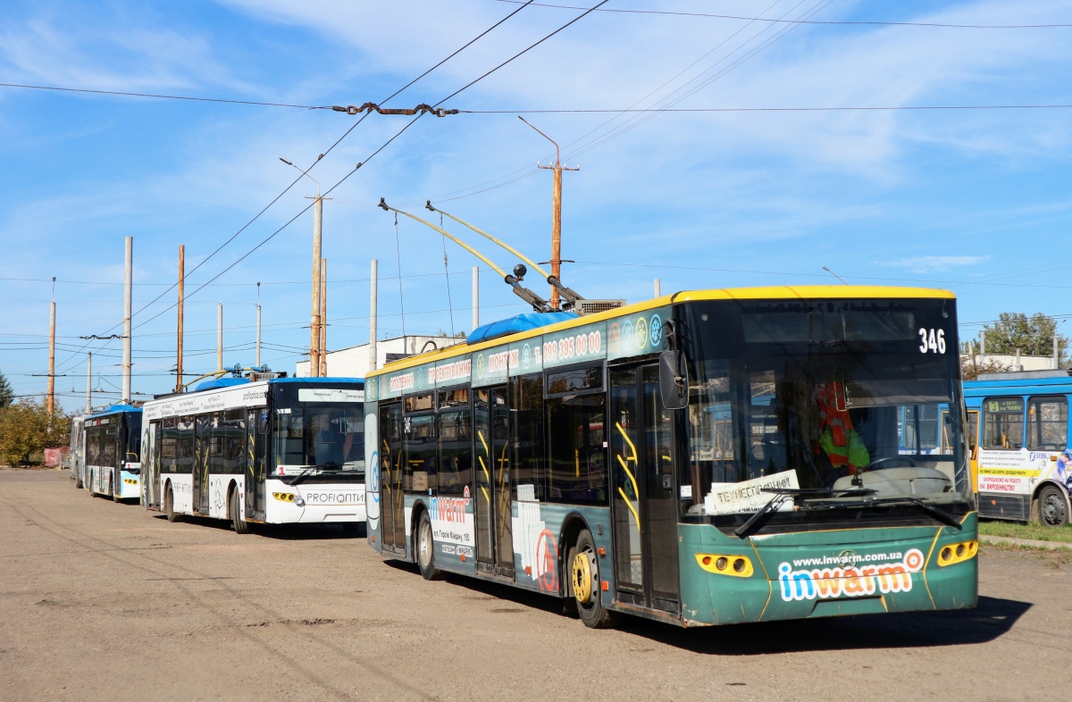 Черновцы, ЛАЗ E183D1 № 346; Черновцы, ЛАЗ E183D1 № 344; Черновцы, ЛАЗ E183D1 № 350