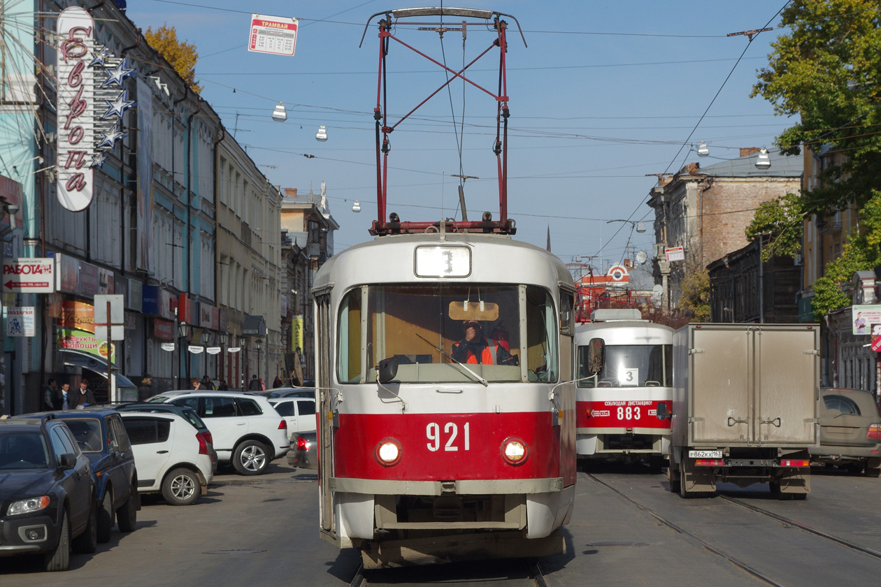 Самара, Tatra T3SU (двухдверная) № 921