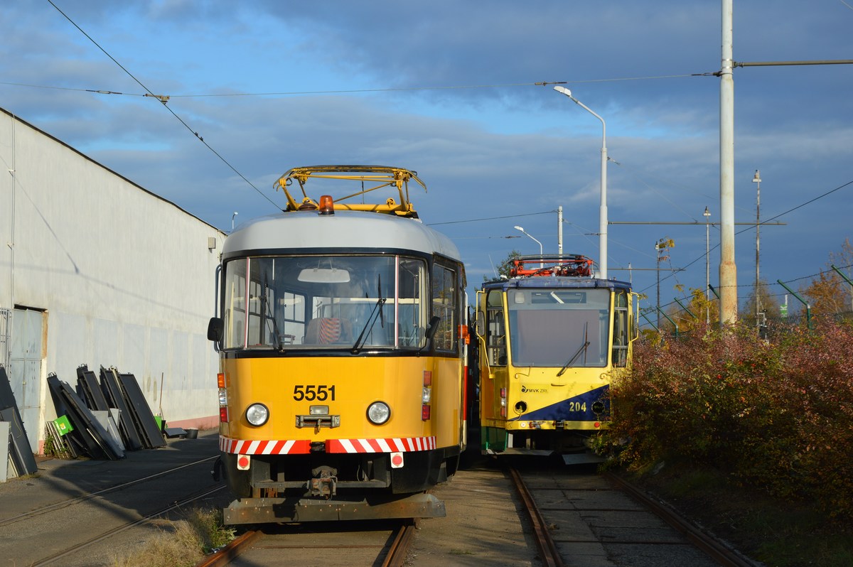 Прага, Tatra T3M № 5551; Прага, Tatra KT8D5 № 9103