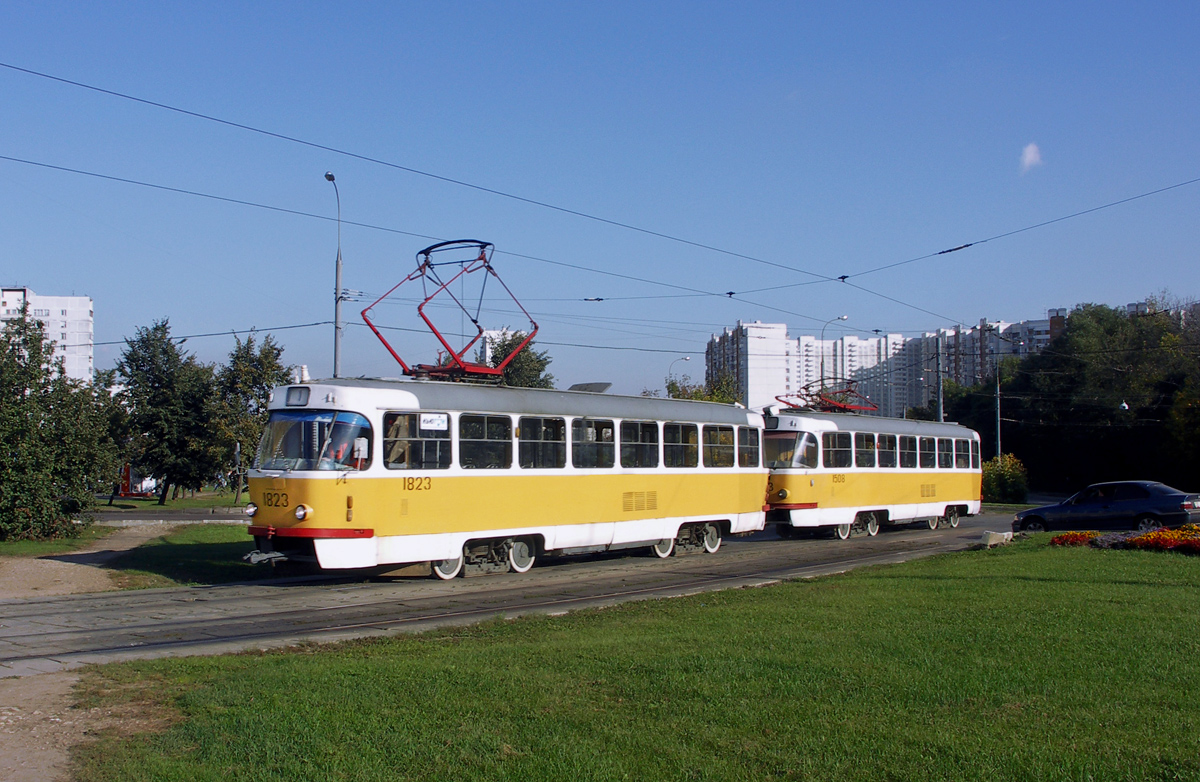 Москва, Tatra T3SU № 1823