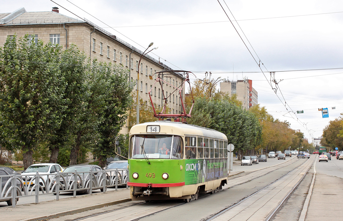 Екатеринбург, Tatra T3SU (двухдверная) № 493