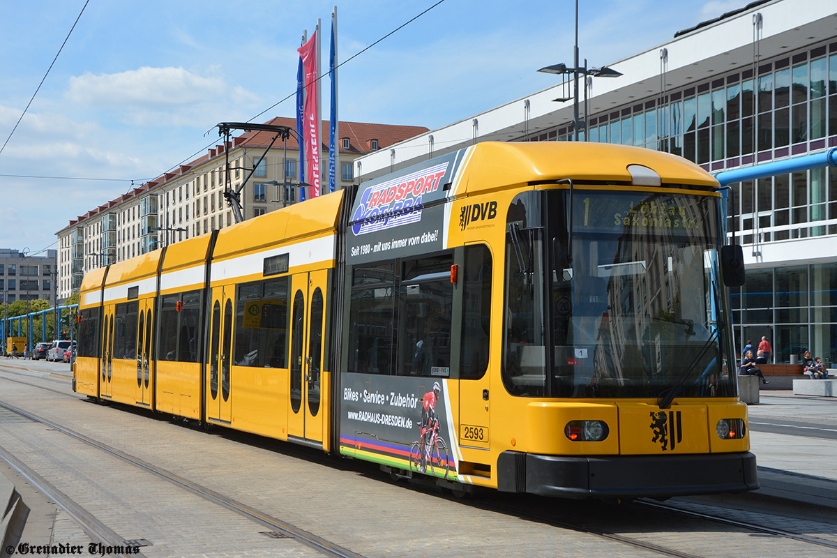 Дрезден, SachsenTram NGT 6 DD ZR № 2593