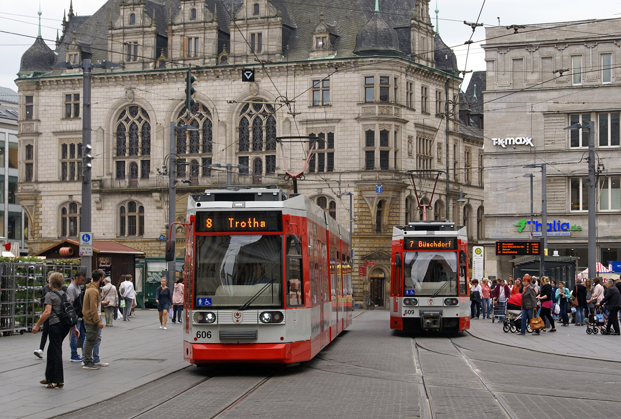 Галле, Duewag MGT6D № 606; Галле, Duewag MGT6D № 609