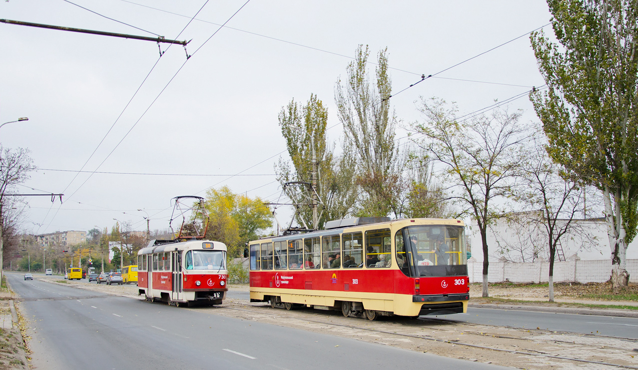 Мариуполь, Tatra T3A № 730; Мариуполь, К1 № 303