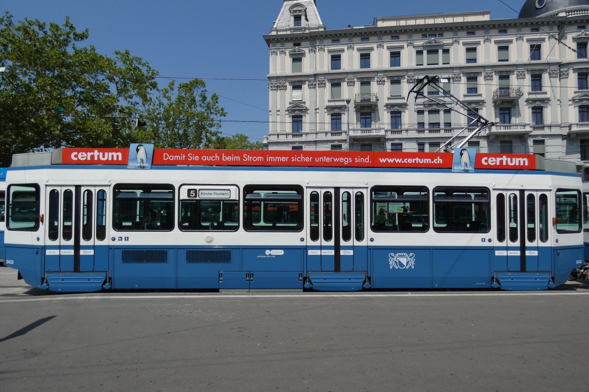 Цюрих, SWP/SIG/ABB Be 2/4 "Tram 2000 Pony" № 2432