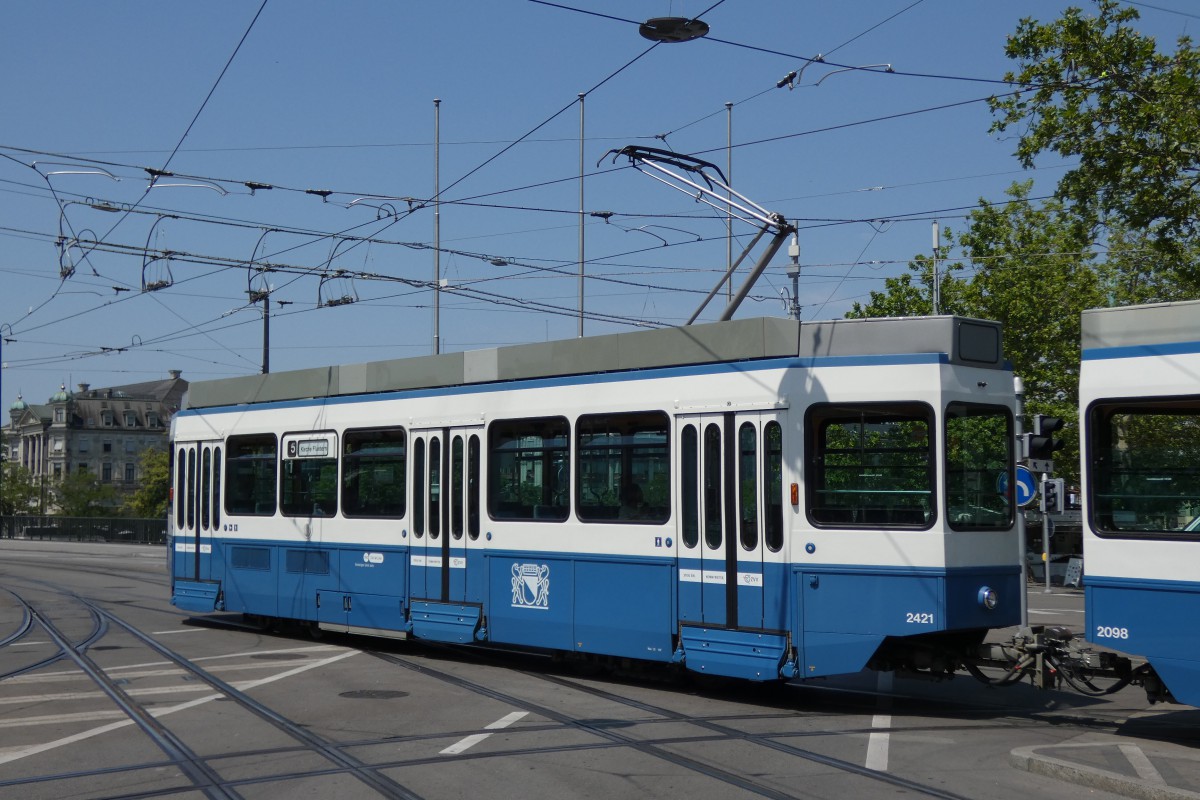 Цюрих, SWP/SIG/ABB Be 2/4 "Tram 2000 Pony" № 2421
