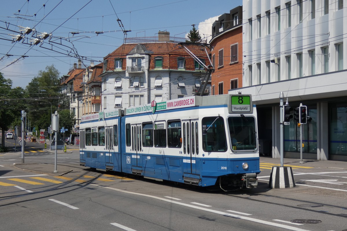 Цюрих, SWS/SWP/BBC Be 4/6 "Tram 2000" № 2016