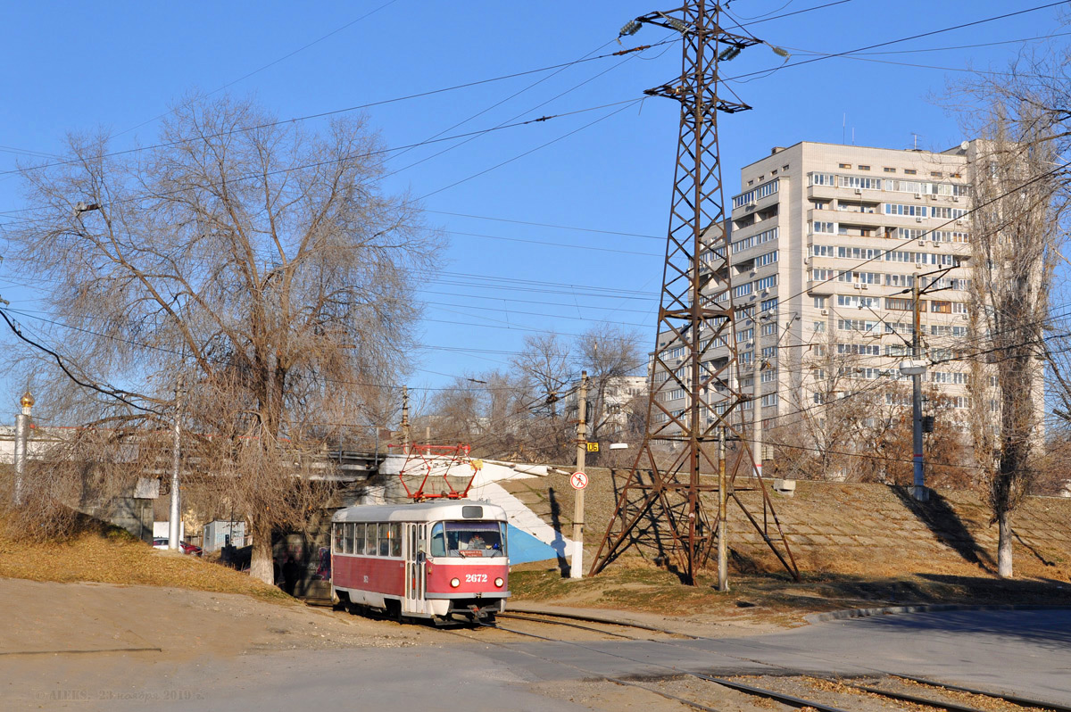 Волгоград, Tatra T3SU (двухдверная) № 2672