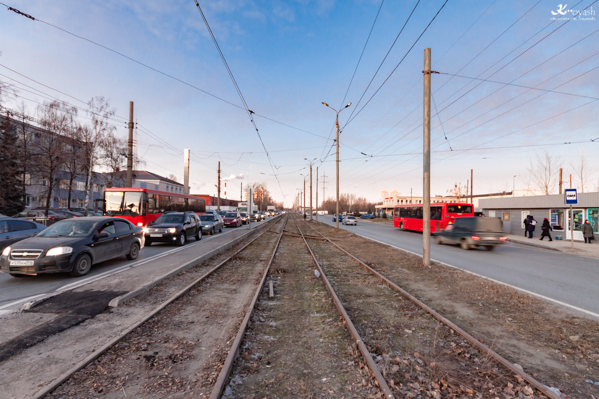 Kazaņa — Big tram circle; Kazaņa — ET Lines [5] — South; Kazaņa — Service lines