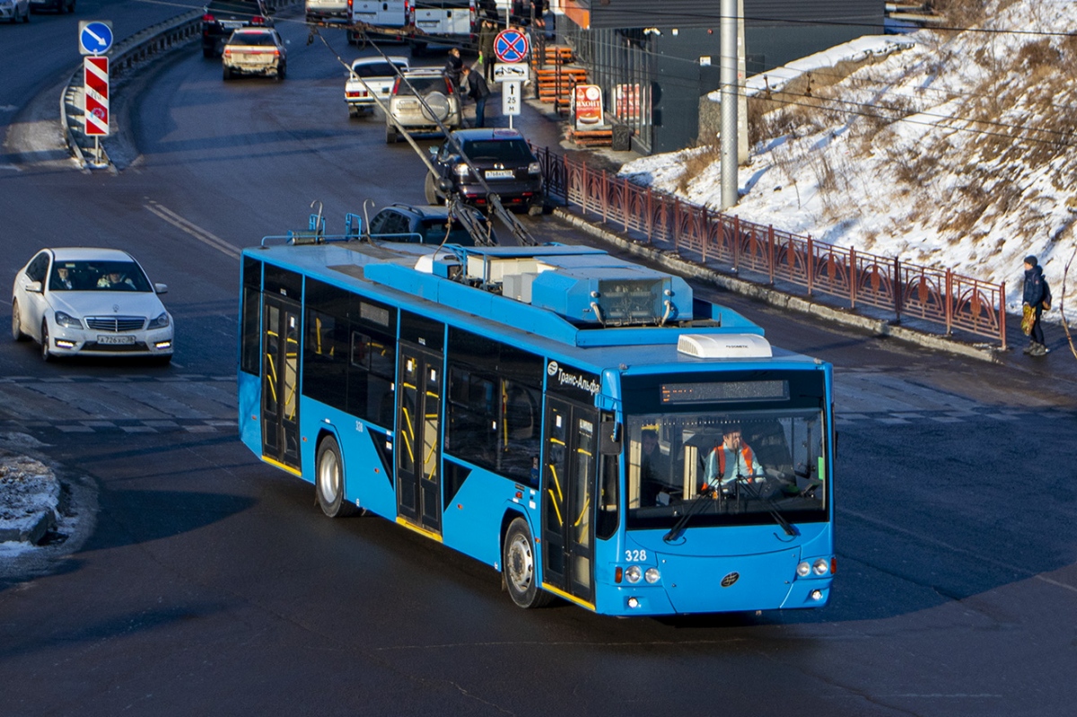 Иркутск, ВМЗ-5298.01 «Авангард» № 328; Иркутск — Открытие троллейбусной линии по Академическому мосту