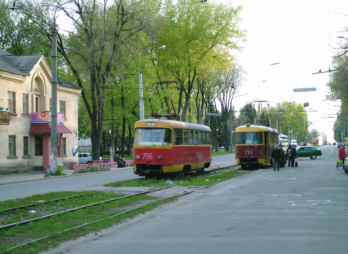 Запорожье, Tatra T3SU № 766; Запорожье, Tatra T3SU № 714