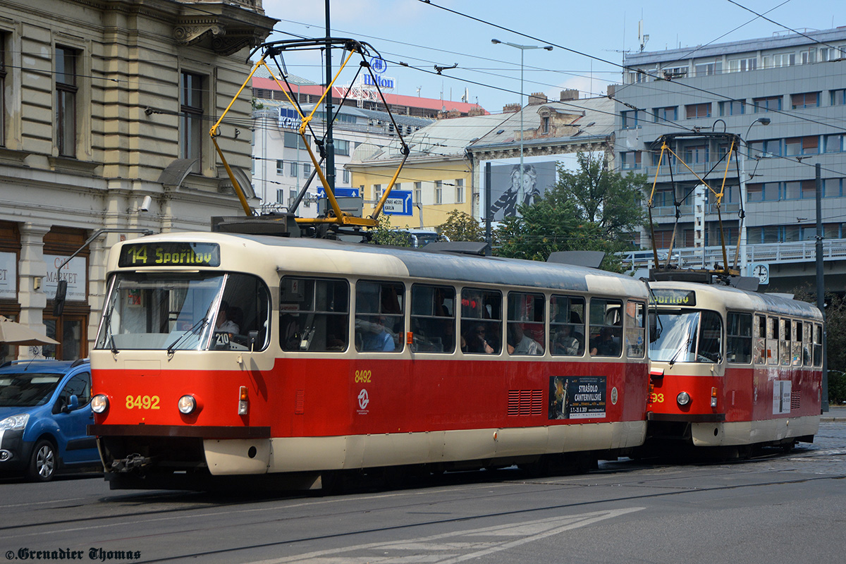 Прага, Tatra T3R.P № 8492