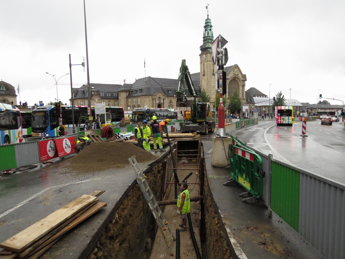 Luxembourg — Tramway Construction