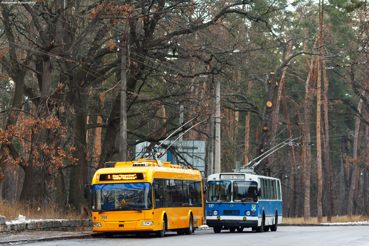 Черкассы, БКМ 321 № 394; Черкассы, ЗиУ-682В-012 [В0А] № 337