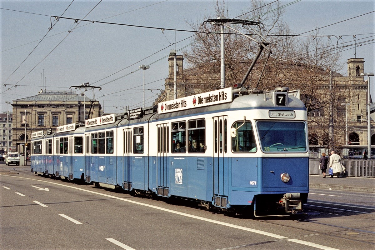 Цюрих, SWS/SIG/BBC Be 4/6 "Mirage" № 1671