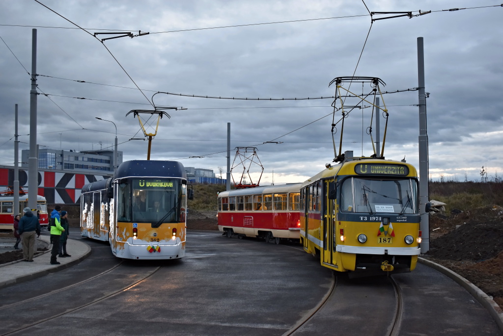 Пльзень, Vario LF2/2 IN № 362; Пльзень, Tatra T3 № 187; Пльзень, Tatra T3 № 192; Пльзень — Рождественский трамвай; Пльзень — Строительство и открытие трамвайной линии на Борска Поле