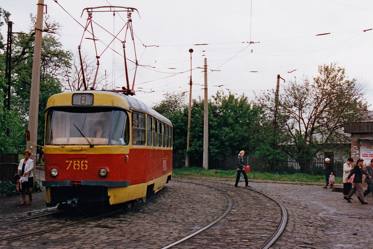 Донецк, Tatra T3SU (двухдверная) № 786; Донецк — Фотографии Алекса Краковски — 22.05.1998