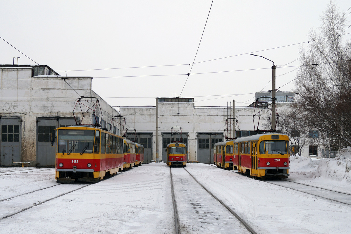 Барнаул, Tatra T6B5SU № 3183; Барнаул, Tatra T3SU № 3276; Барнаул, Tatra T3SU № 3270 Барнаул, Tatra T6B5SU № 3183; Барнаул, Tatra T3SU № 3276; Барнаул, Tatra T3SU № 3270