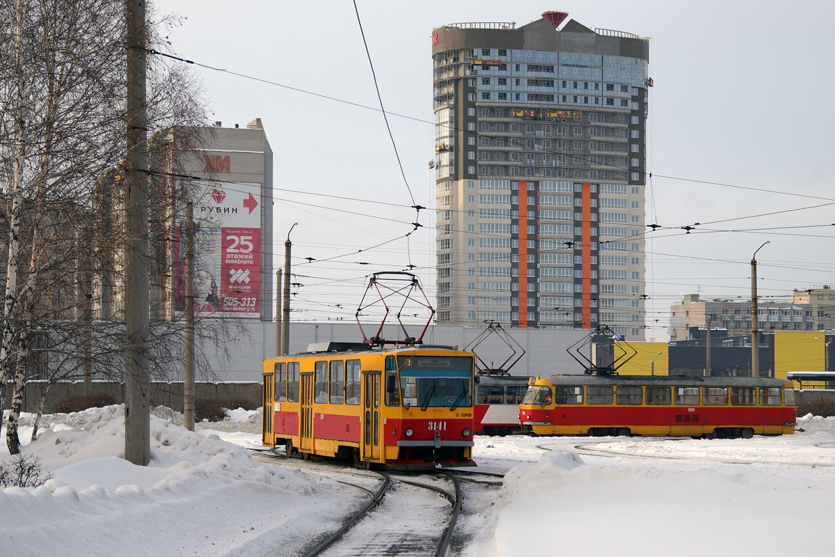 Барнаул, Tatra T6B5SU № 3141; Барнаул, Tatra T3SU № 1089