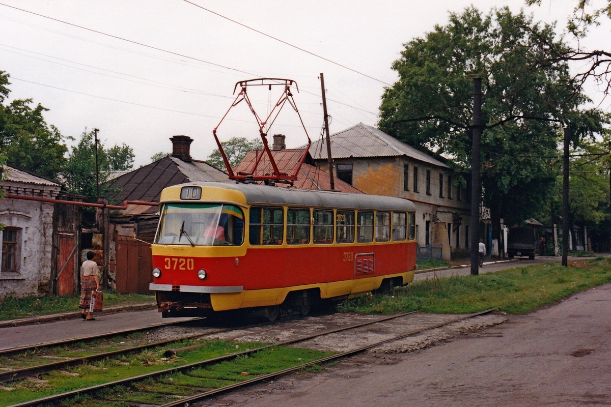 Донецк, Tatra T3SU (двухдверная) № 3720; Донецк — Трамвайная линия к станции Мушкетово; Донецк — Фотографии Алекса Краковски — 22.05.1998