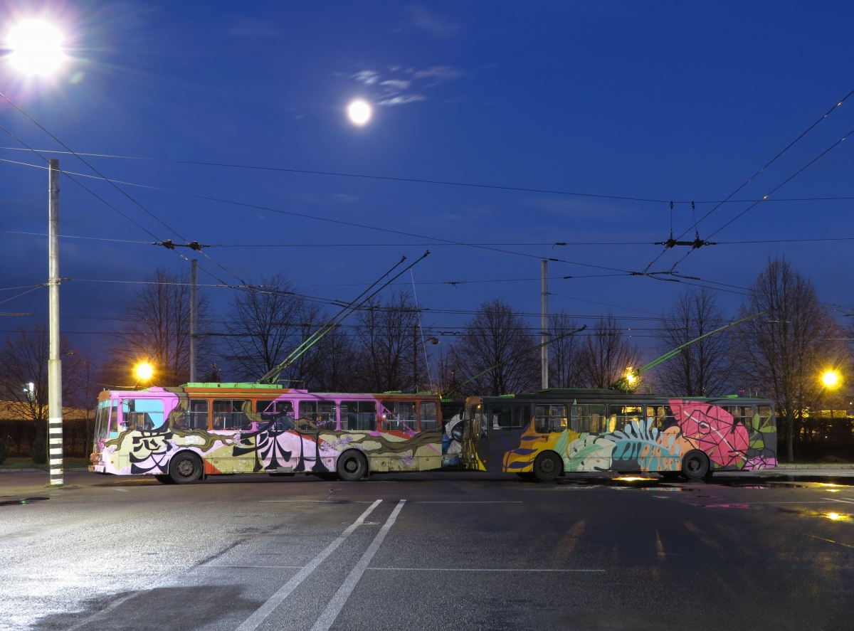 Каунас, Škoda 14Tr11/6 № 324; Каунас, Škoda 14Tr89/6 № 314; Каунас — Троллейбусный парк