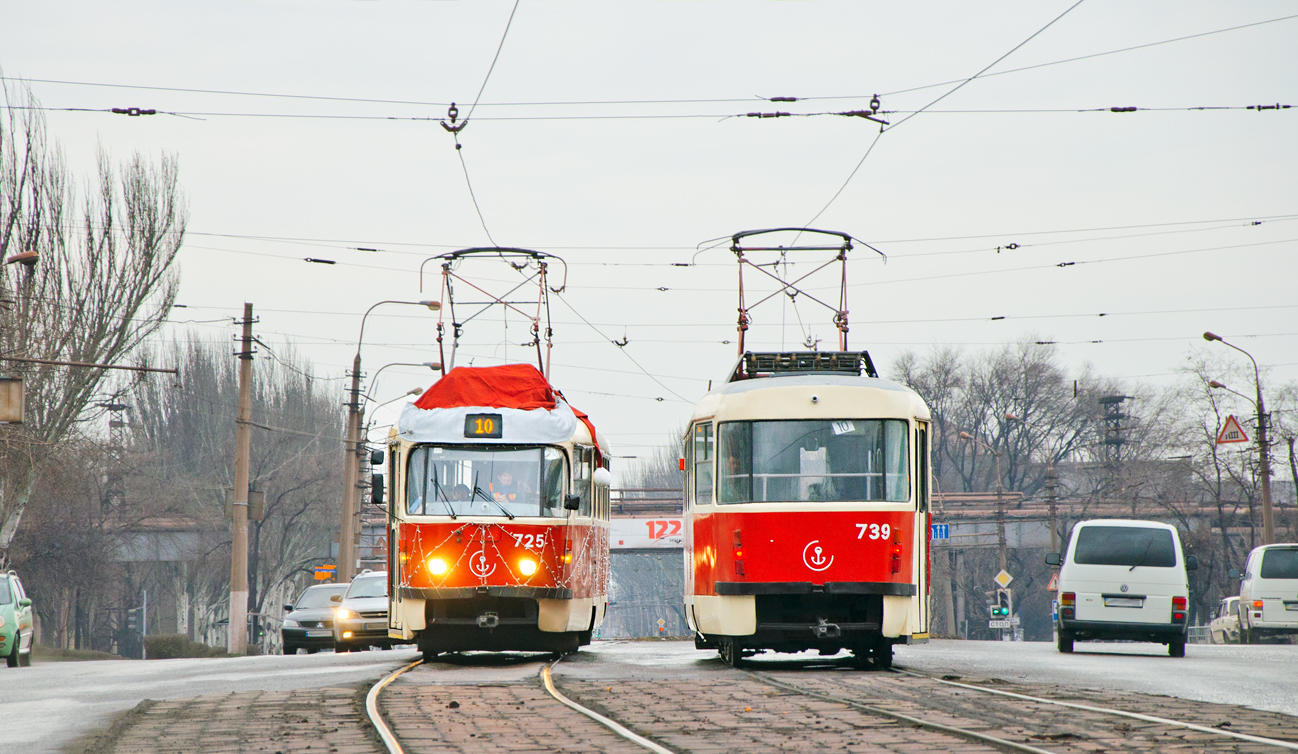 Mariupol, Tatra T3A č. 725; Mariupol, Tatra T3A č. 739