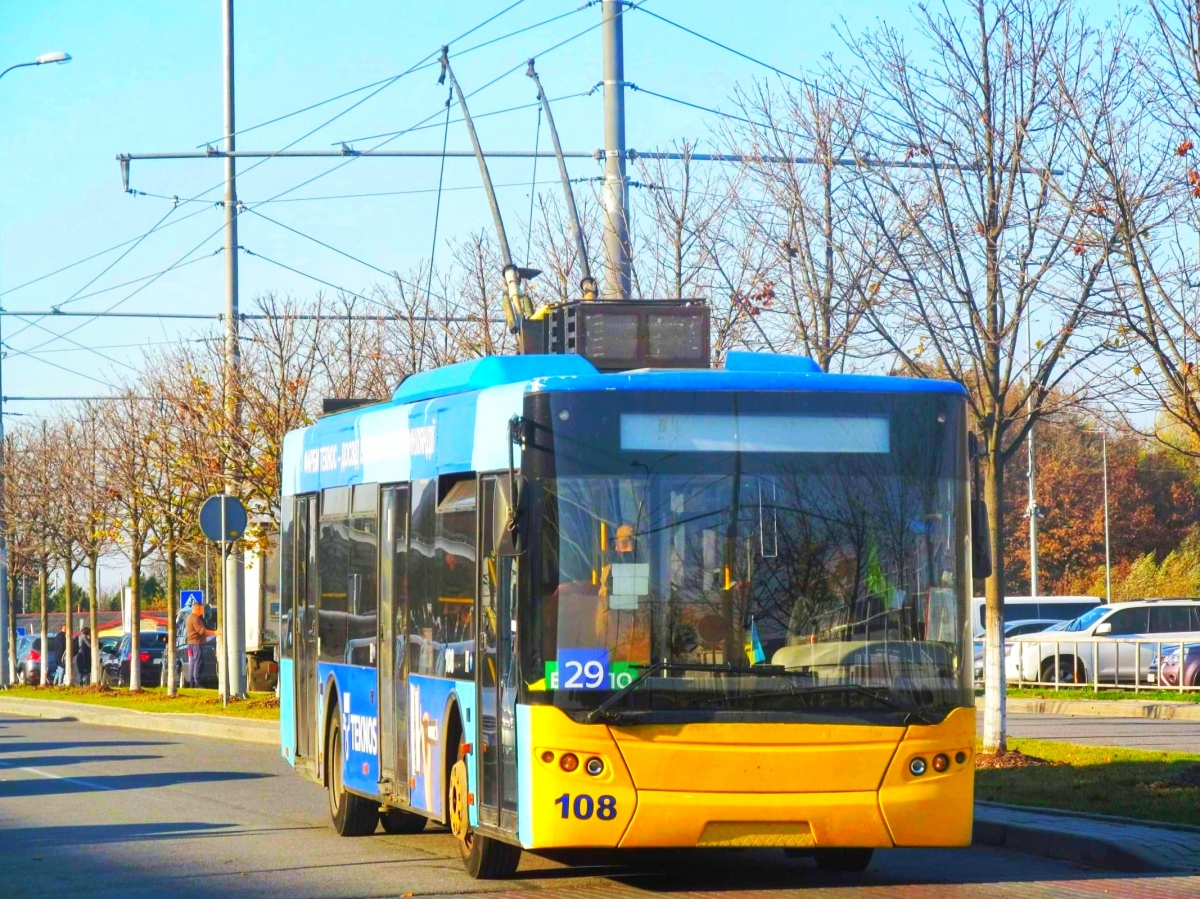 Львов, ЛАЗ E183D1 № 108