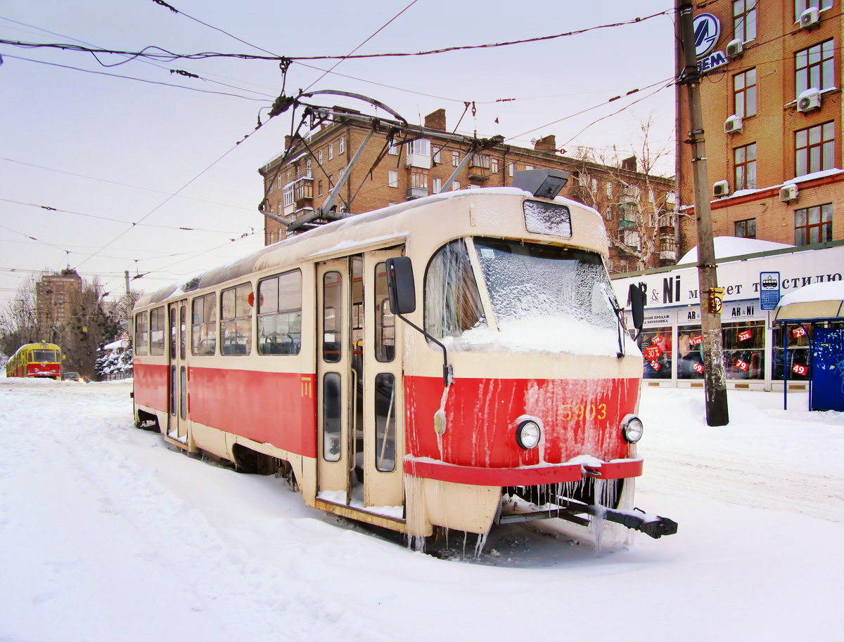 Киев, Tatra T3SU № 5903; Киев — Снегопад 22-24 марта 2013