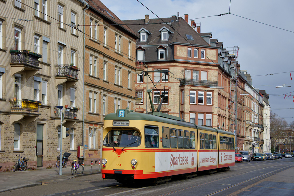 Карлсруэ, Waggon-Union GT8 № 214 Карлсруэ, Waggon-Union GT8 № 214