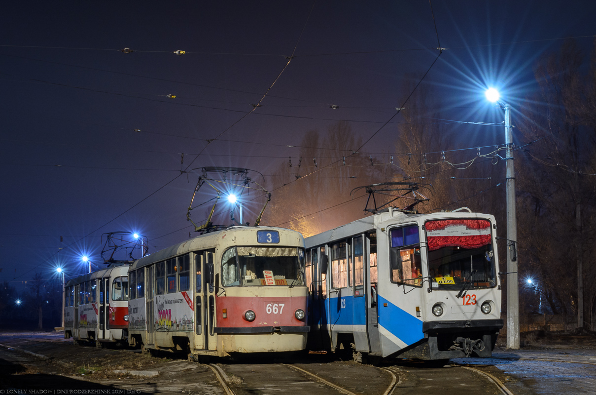 Каменское, Tatra T3SU № 667; Каменское, 71-608КМ № 123